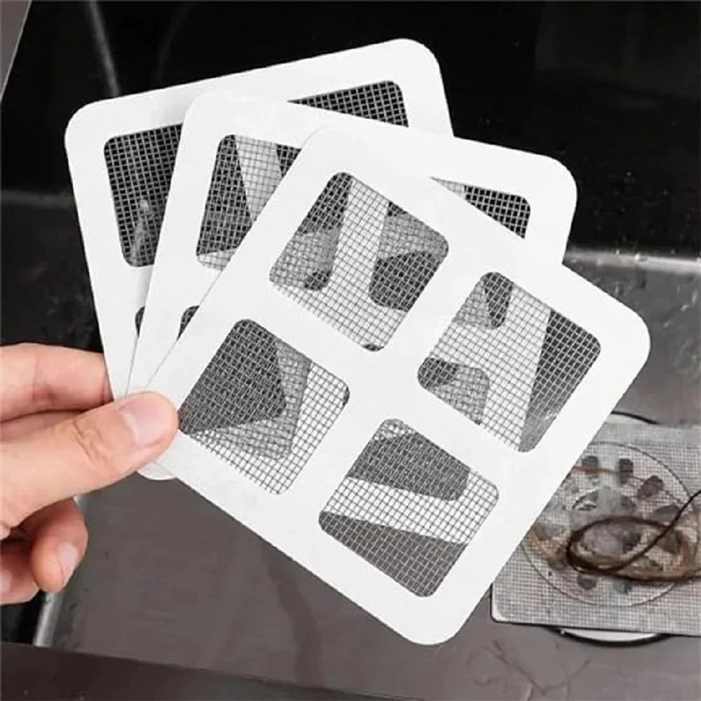 Disposable shower drain cover hair catcher