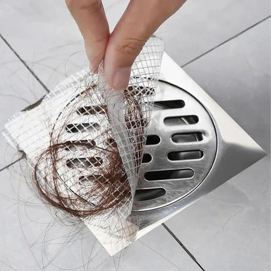 Disposable shower drain cover hair catcher